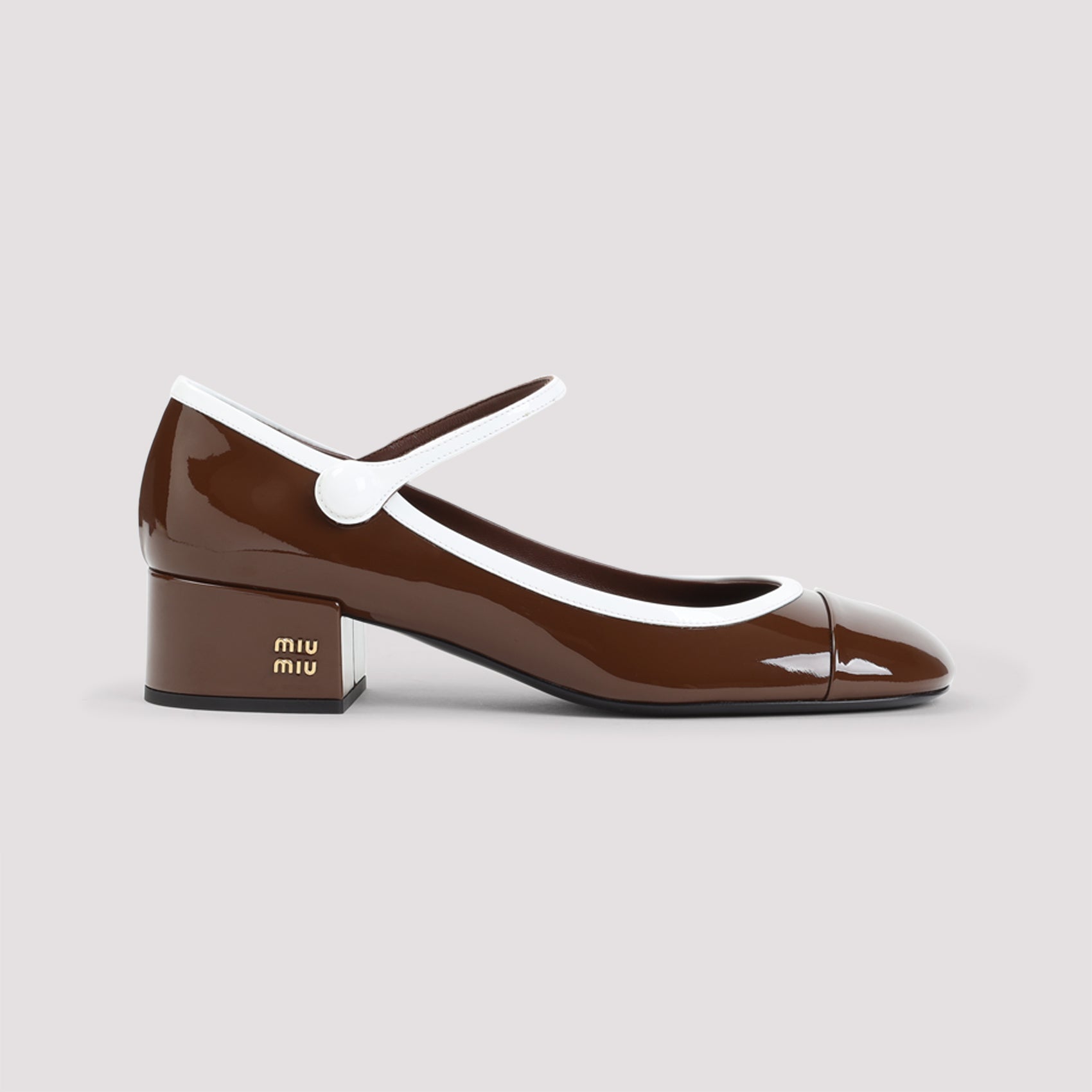 MIU MIU Men's 100% Leather Pumps with 4cm Heel Height