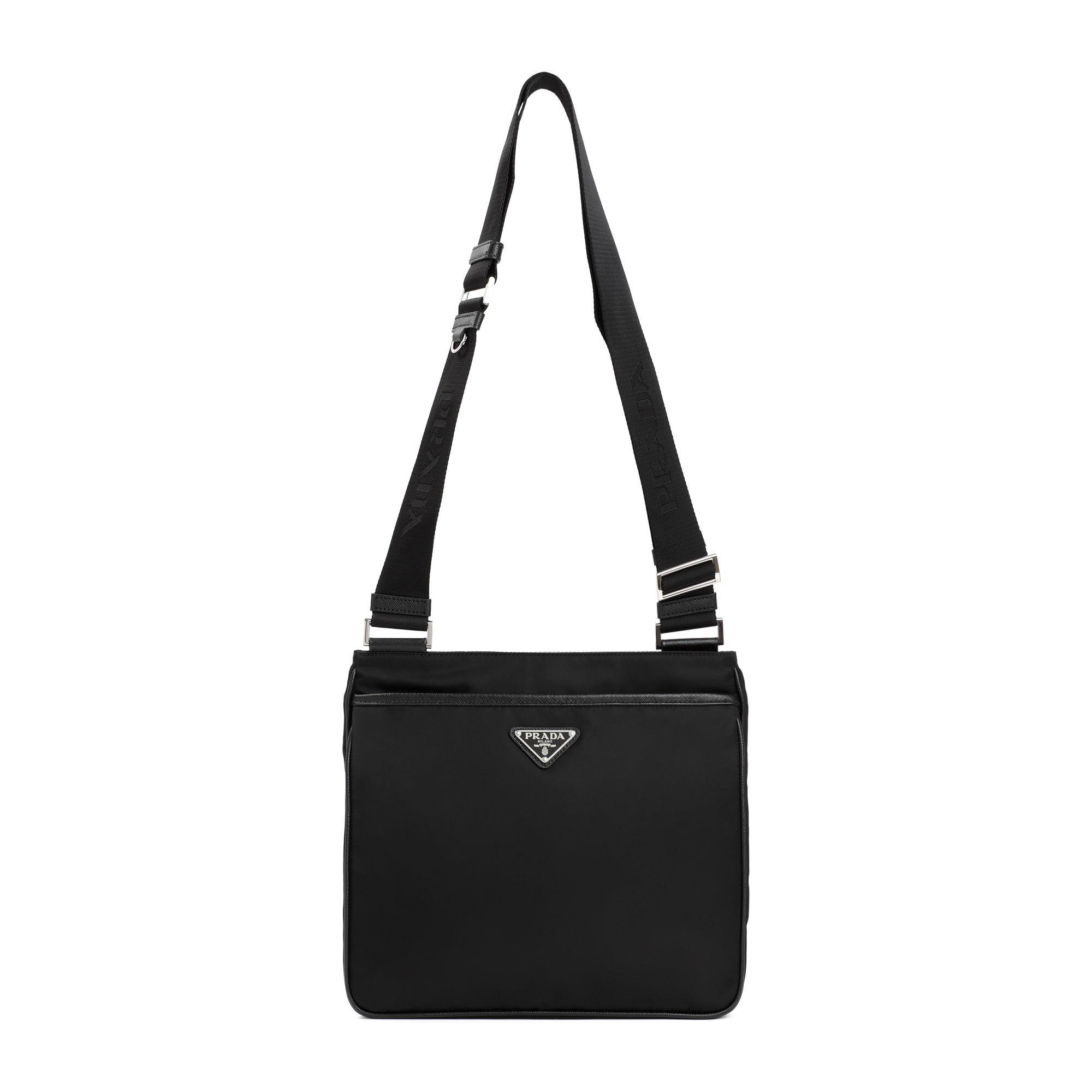 PRADA Recycled Nylon and Saffiano Mini Shoulder Handbag - 29cm x 25cm x 6cm