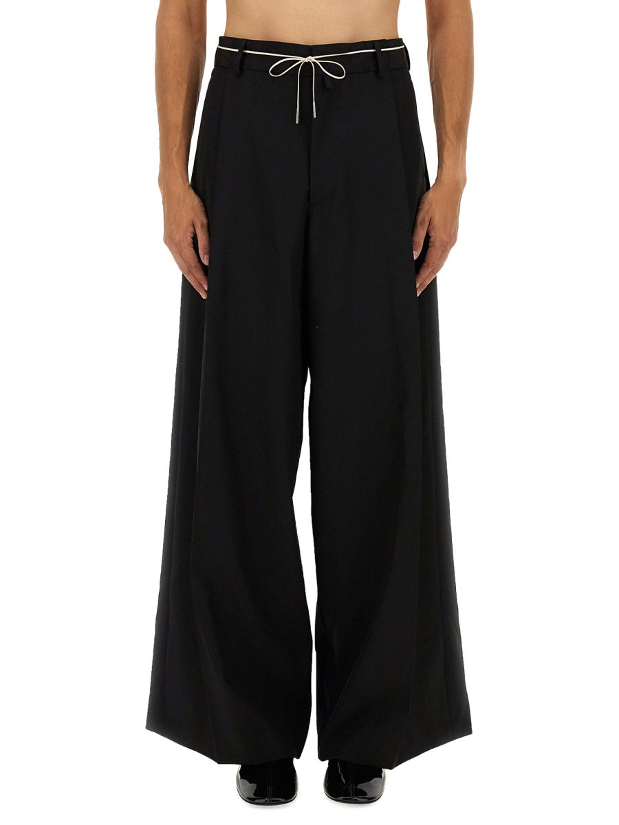 DRIES VAN NOTEN Pleated Wool Pants - Size 48