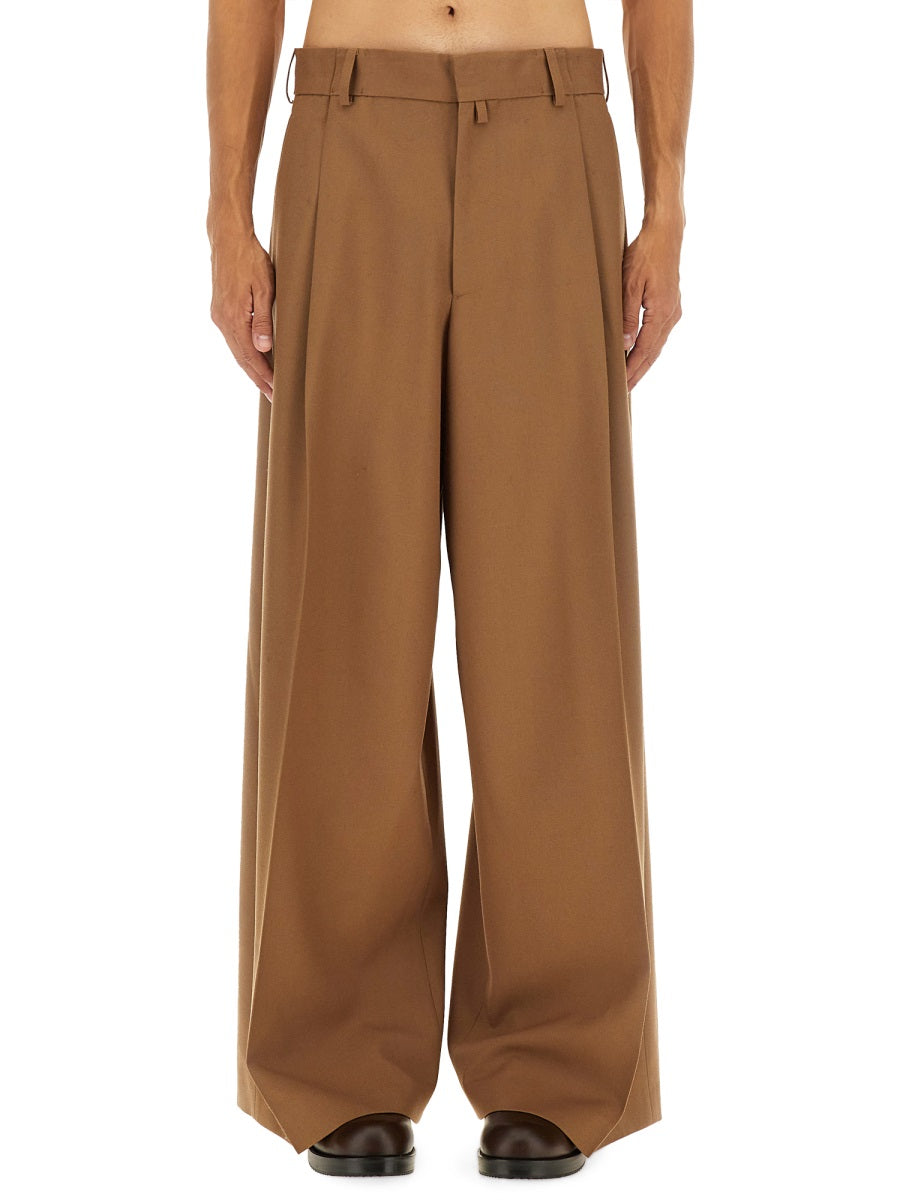 DRIES VAN NOTEN Pleated Wool Pants - Size 48