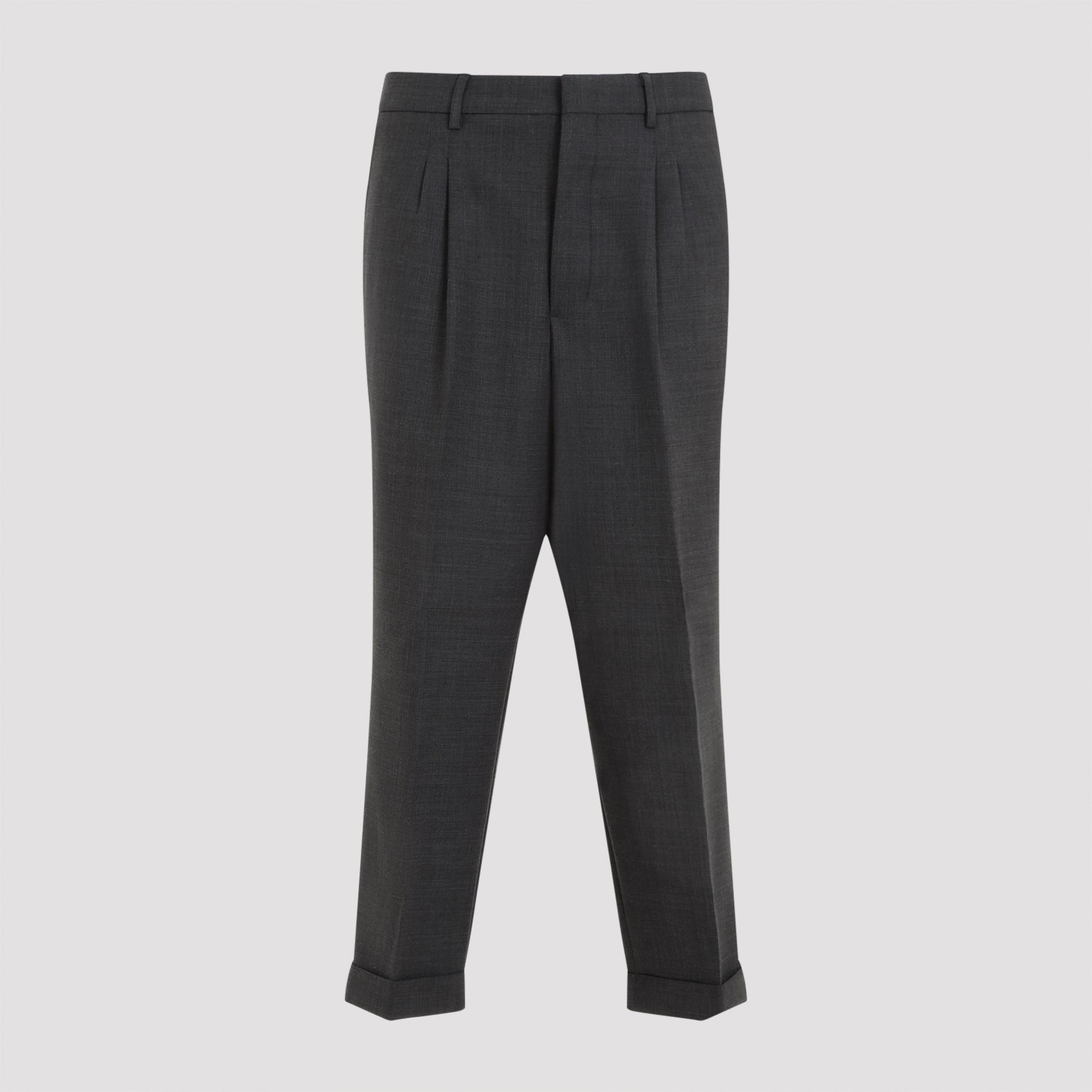 AMI Men's Tapered Mini Carrot Fit Trousers