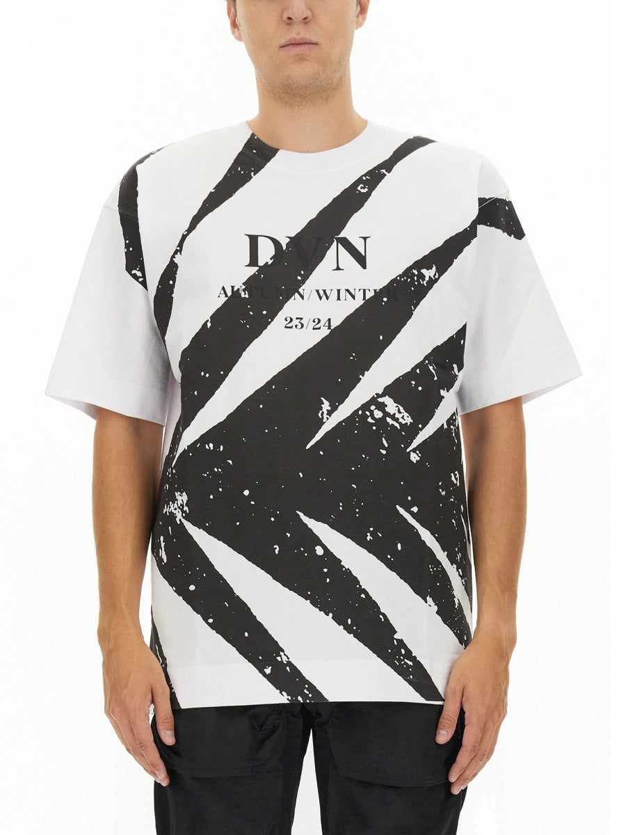 DRIES VAN NOTEN Men's Regular Fit Logo Print T-Shirt - Size L