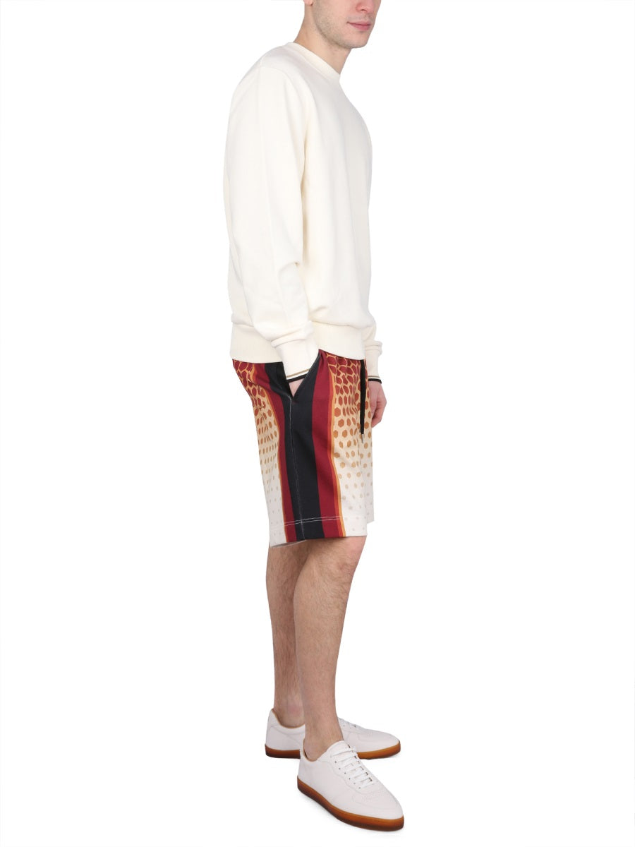 DRIES VAN NOTEN Men's Bermuda Harbor Shorts with Elastic Waistband