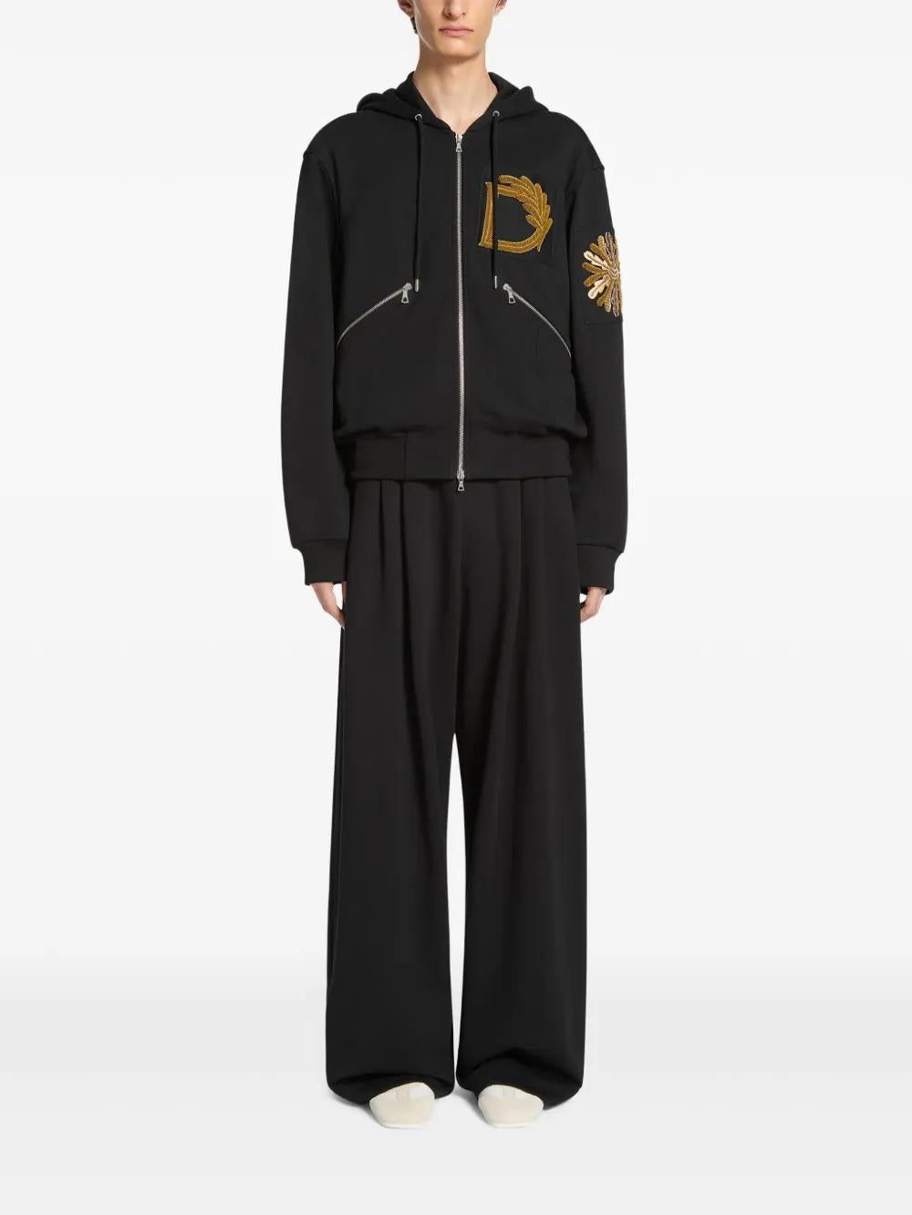 DRIES VAN NOTEN Men's Embroidered Cotton Sweatshirt - Size L