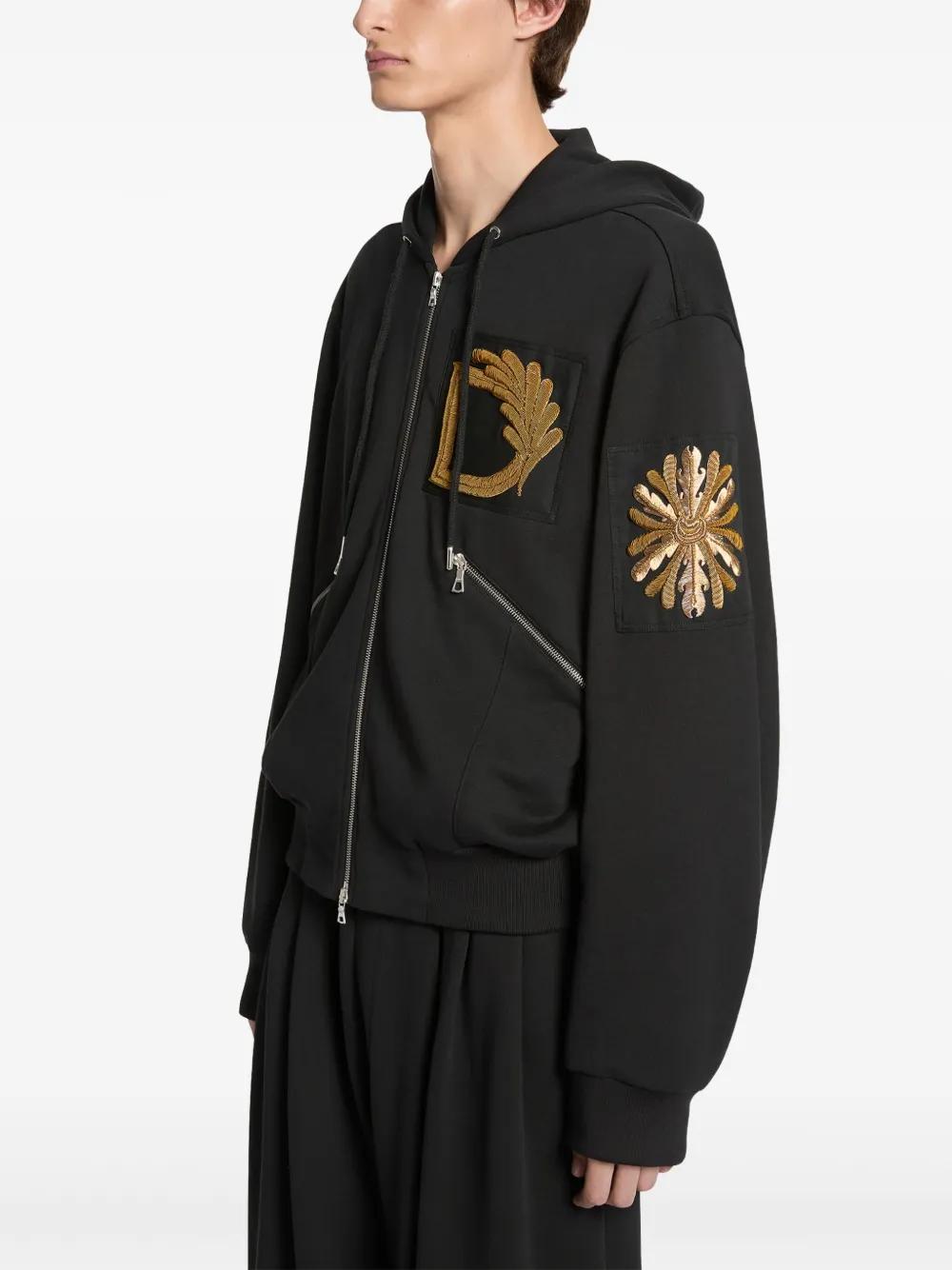 DRIES VAN NOTEN Men's Embroidered Cotton Sweatshirt - Size L