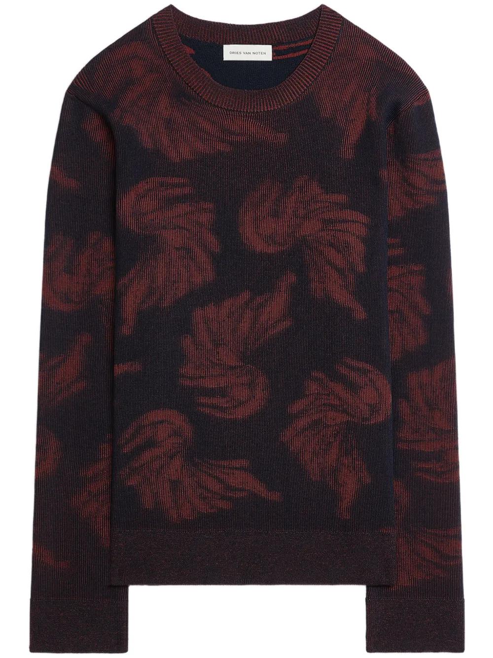 DRIES VAN NOTEN Jacquard Knit Sweater - Size L