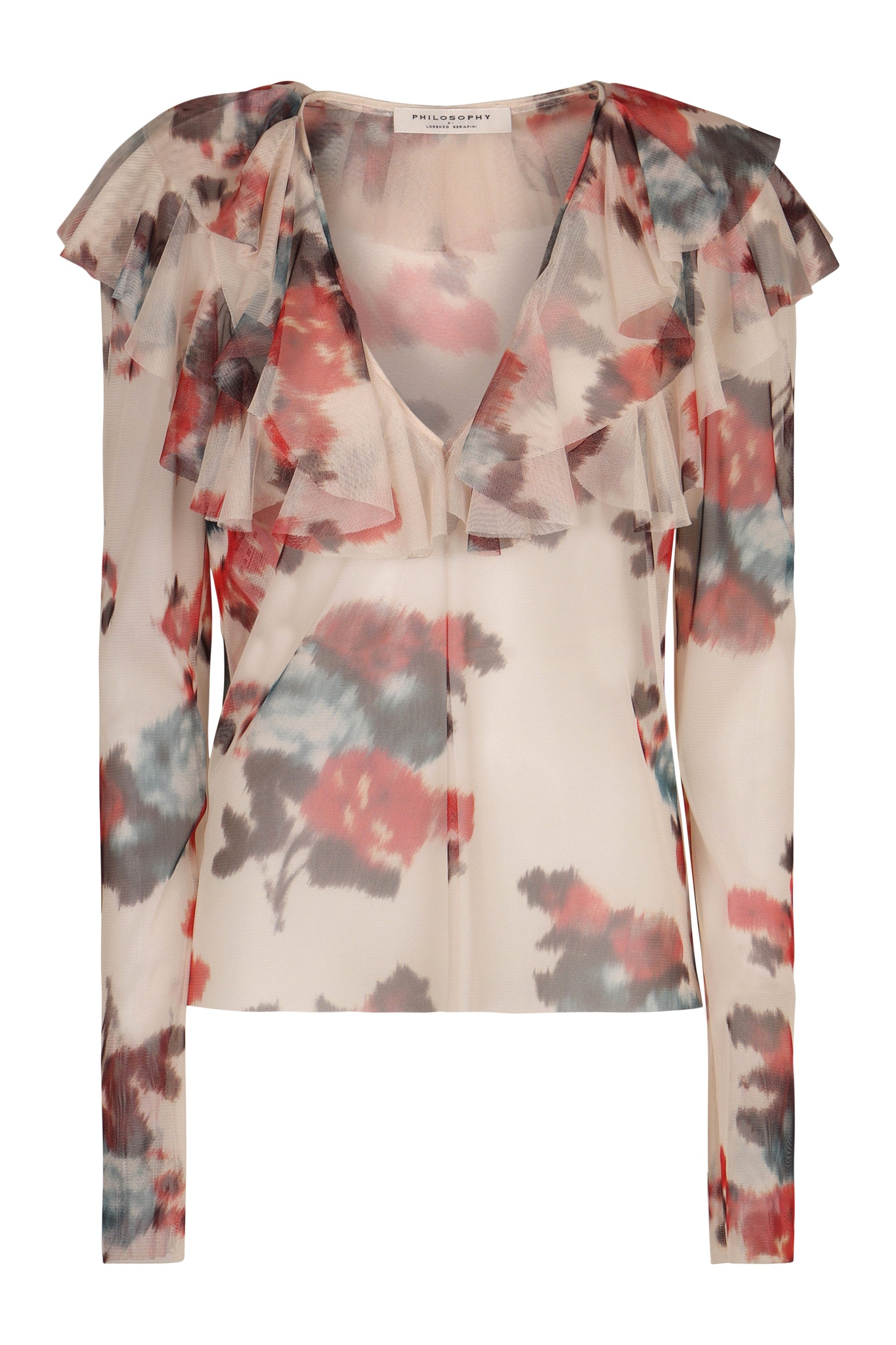 PHILOSOPHY DI LORENZO SERAFINI Floral Frill Blouse