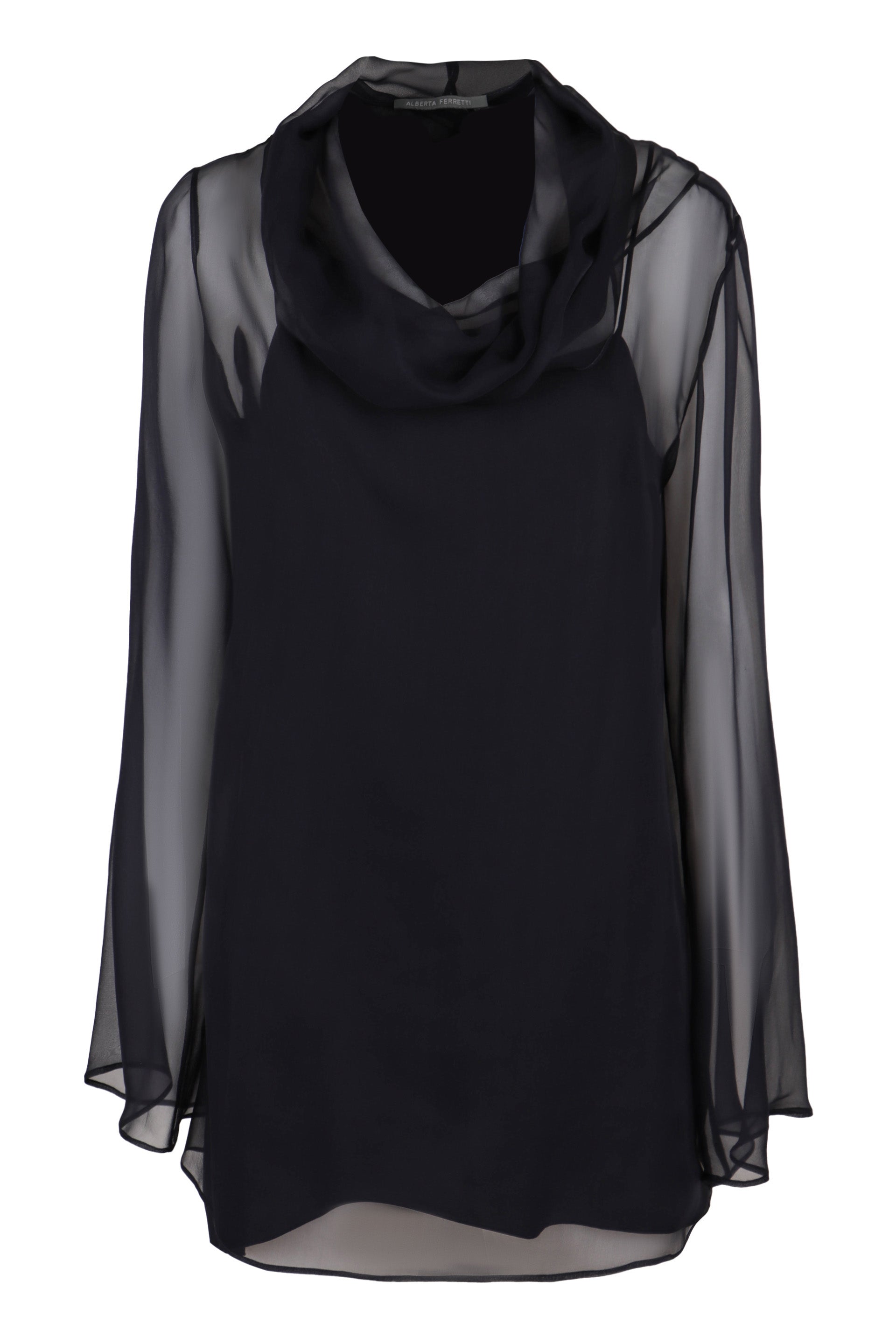 ALBERTA FERRETI Hooded Chiffon Blouse for Women