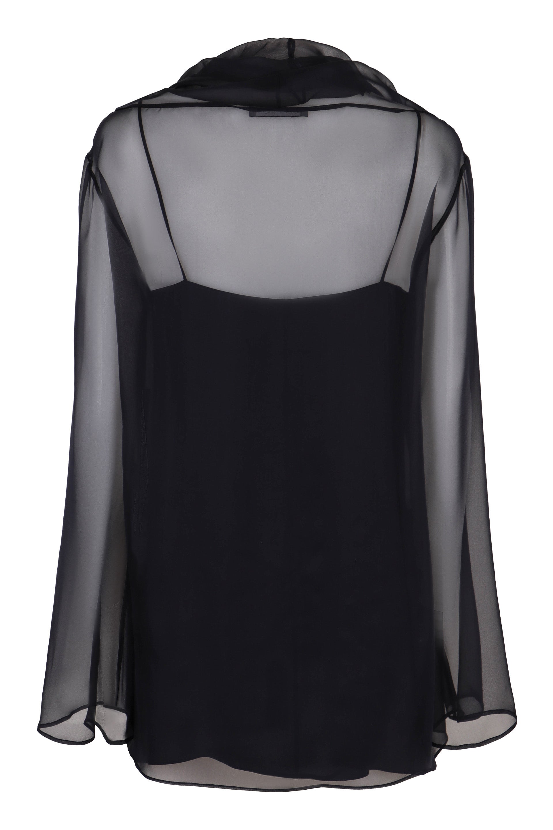 ALBERTA FERRETI Hooded Chiffon Blouse for Women