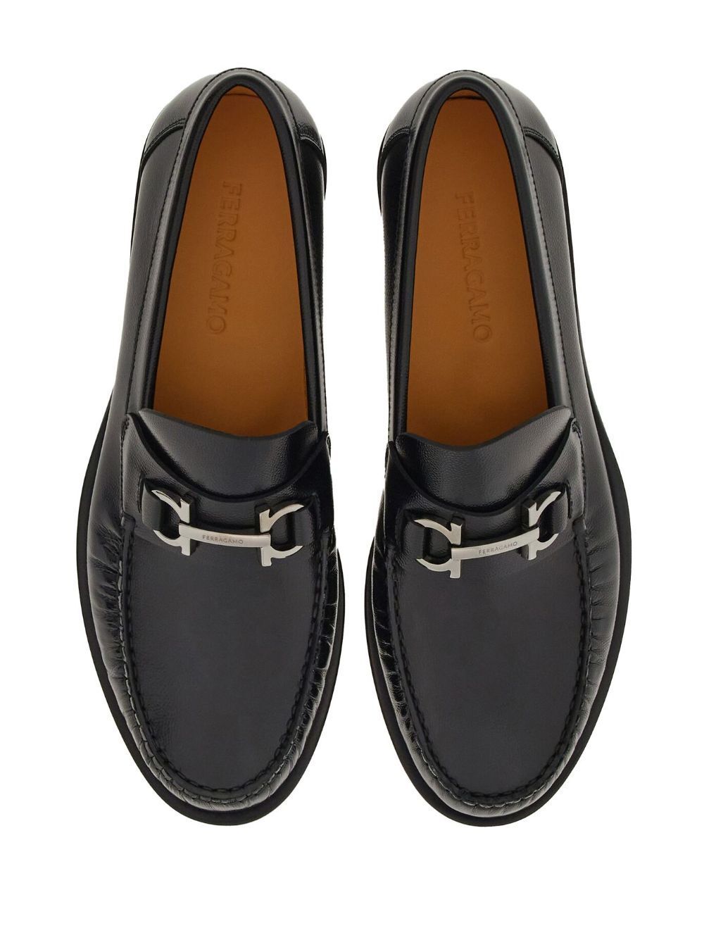 Ferragamo British Gancini Hook Loafers for Men