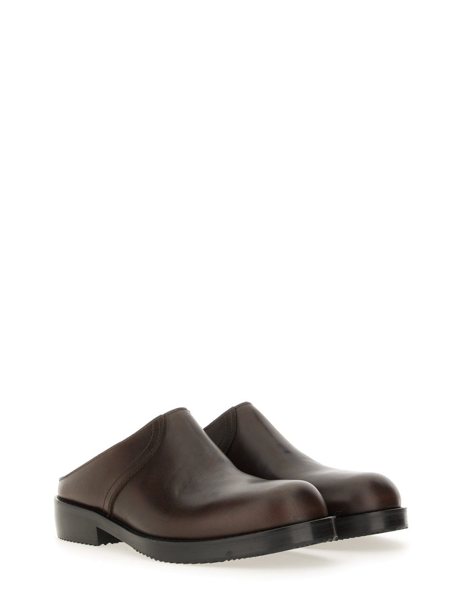 DRIES VAN NOTEN Men's Leather Clogs - FW25 Collection
