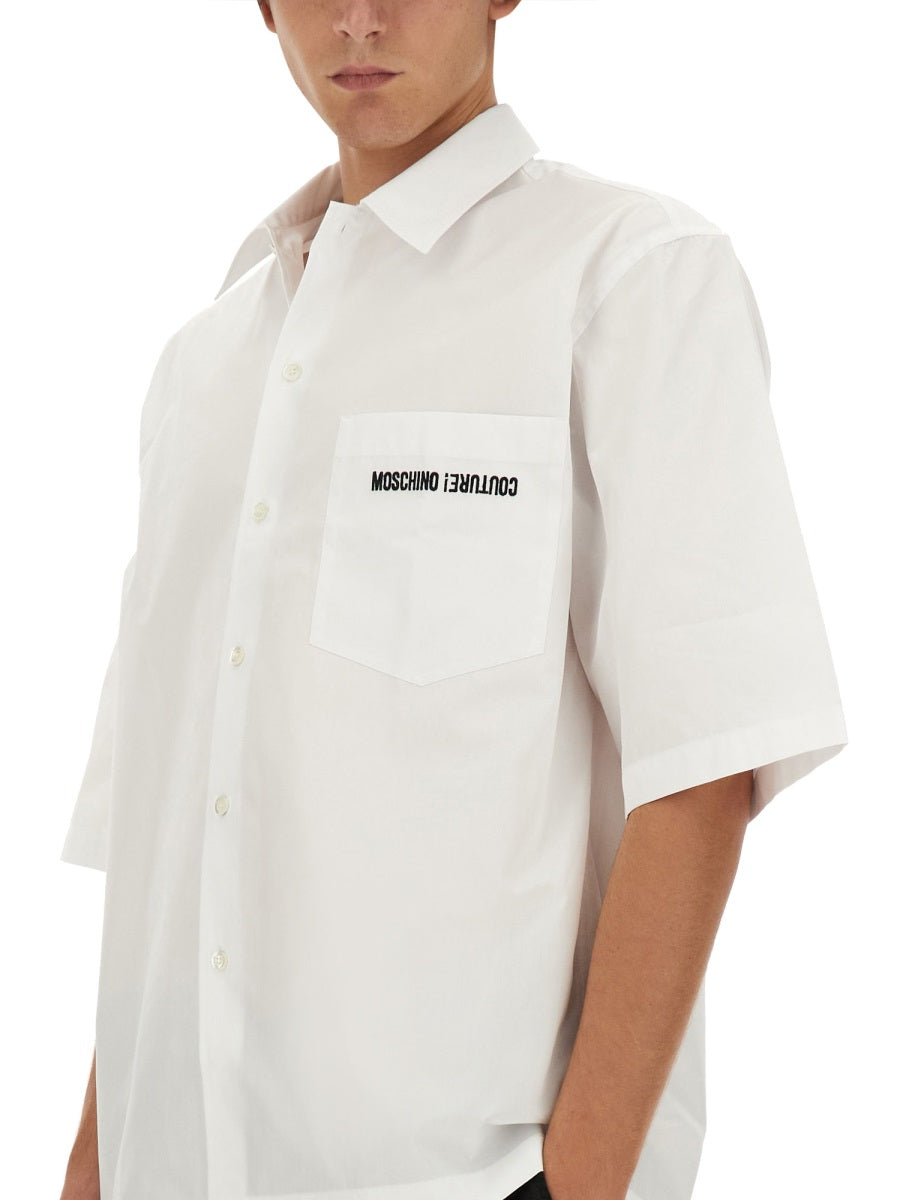 MOSCHINO COUTURE Upside Down Logo Shirt Size 40