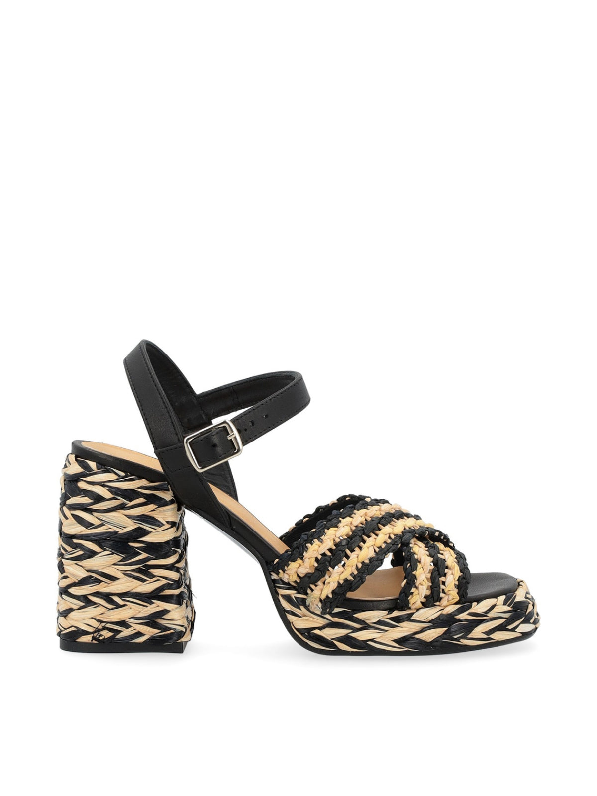 CASTAÑER Valeria Rafia Woven Sandals with 9 cm Heel