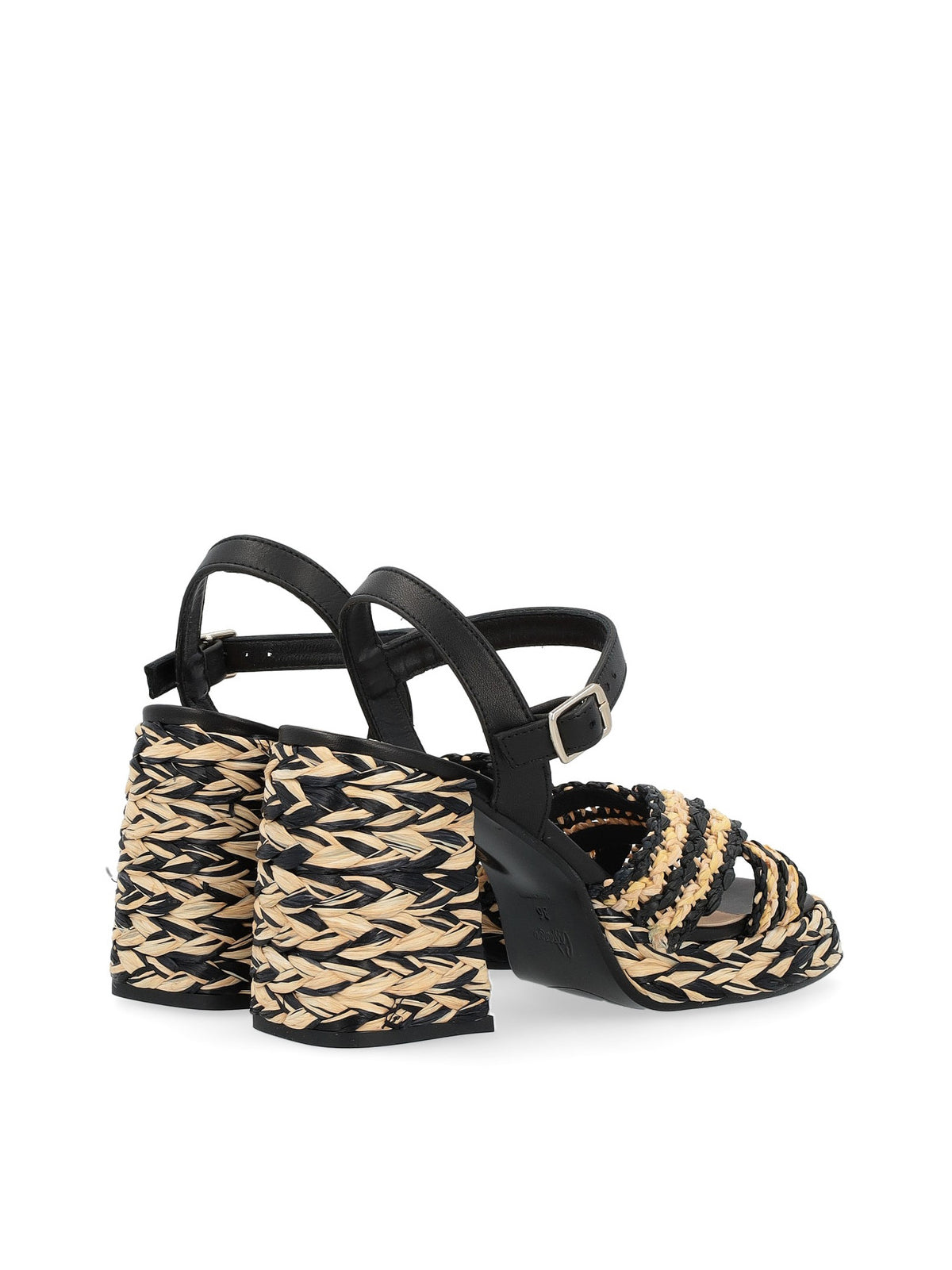 CASTAÑER Valeria Rafia Woven Sandals with 9 cm Heel