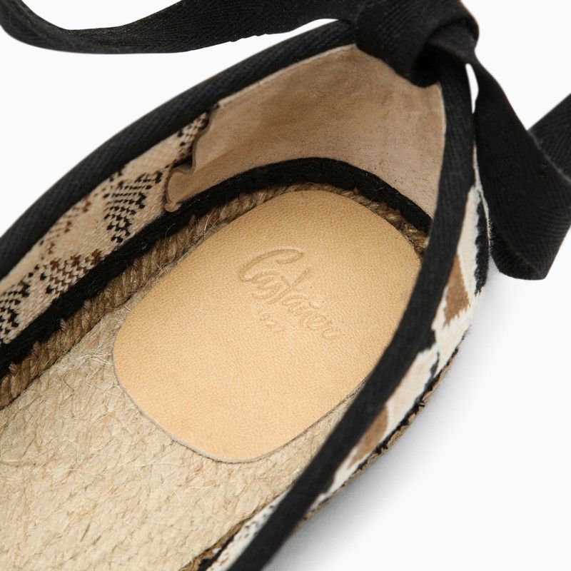 CASTAÑER Low Espadrilles with Geometric Crochet Design