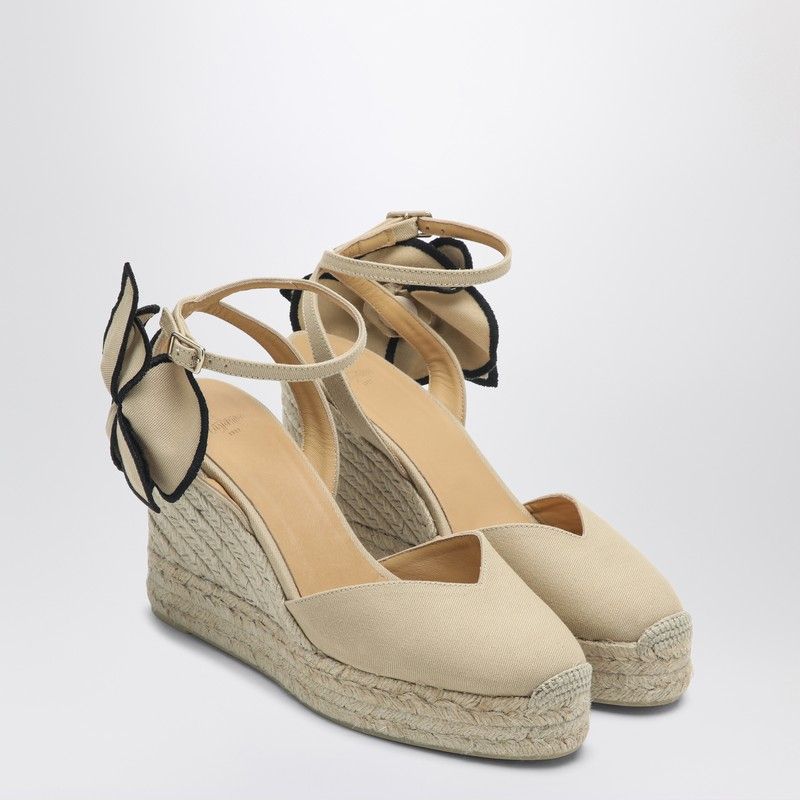 CASTAÑER Wedge Espadrilles with Flower Detail