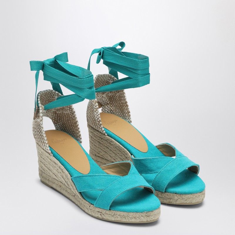 CASTAÑER Wedge Espadrilles with Crossed Straps and Ankle Laces