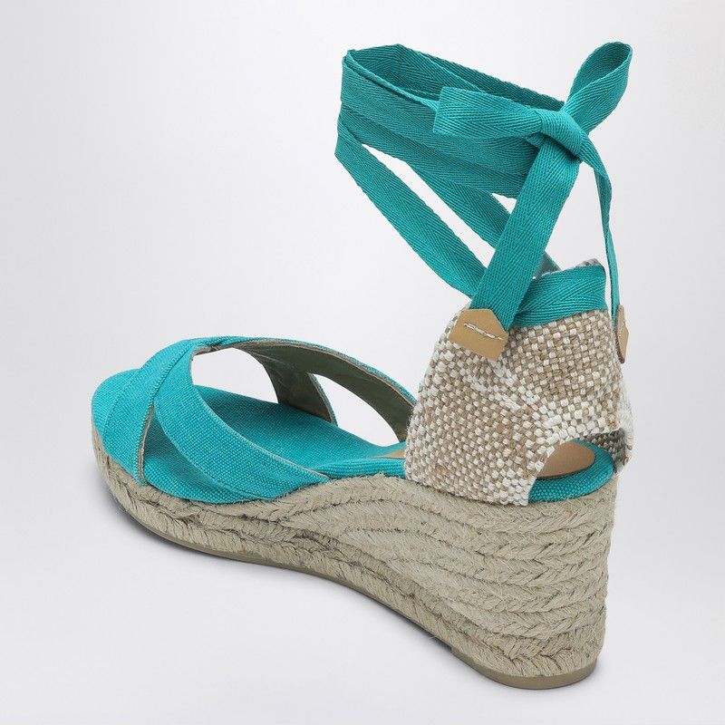 CASTAÑER Wedge Espadrilles with Crossed Straps and Ankle Laces