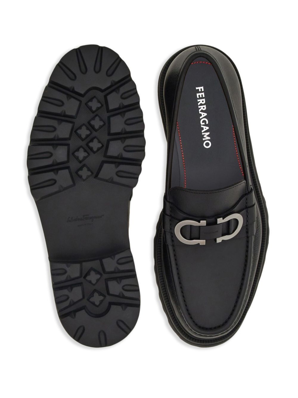 Ferragamo Gancini Hook Ornament Loafers for Men