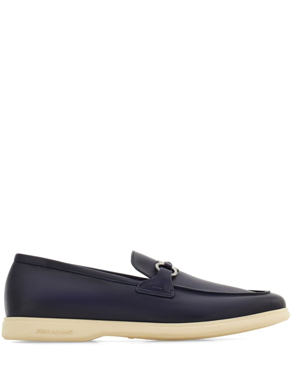 Ferragamo Cosimo Leather Casual Loafers with Gancini Hook Buckle