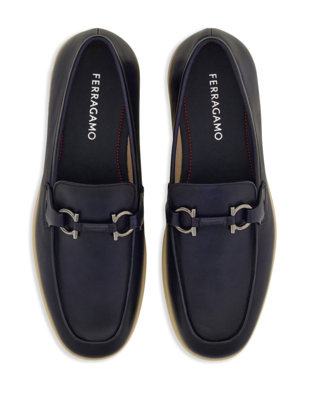 Ferragamo Cosimo Leather Casual Loafers with Gancini Hook Buckle