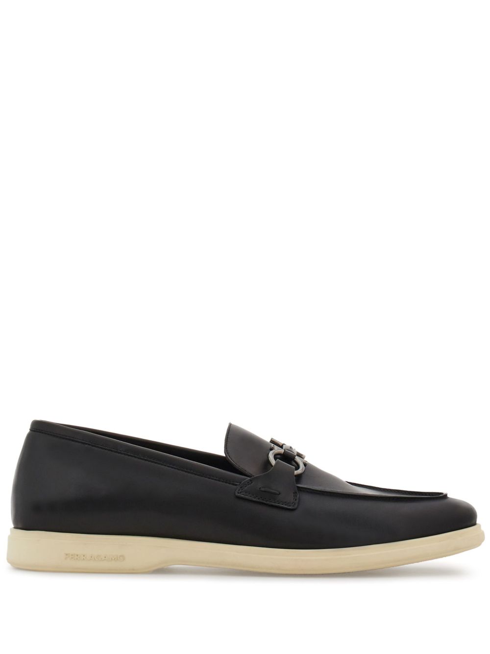 Ferragamo Gancini Hook Leather Loafers