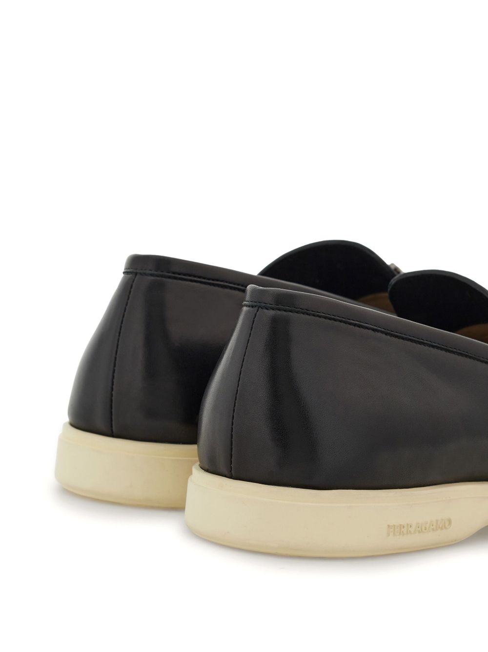Ferragamo Gancini Hook Leather Loafers