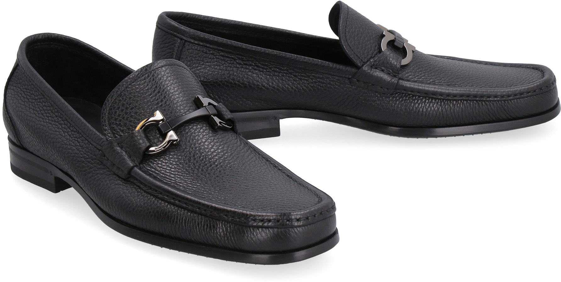 Ferragamo Grandioso Leather Loafers for Men