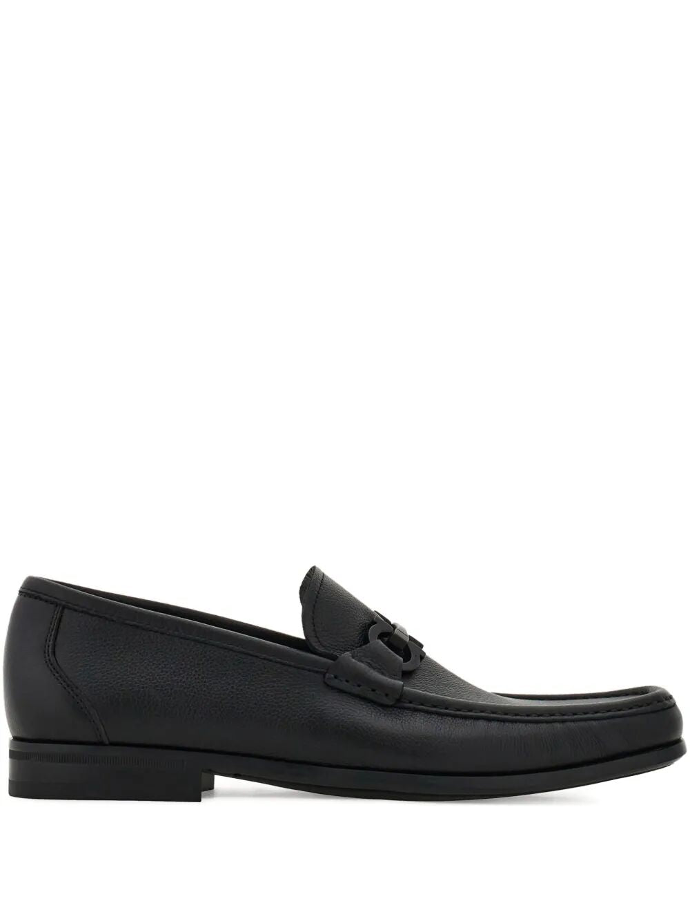 Ferragamo Grandioso2 Leather Loafers with Gancini Hook Buckle