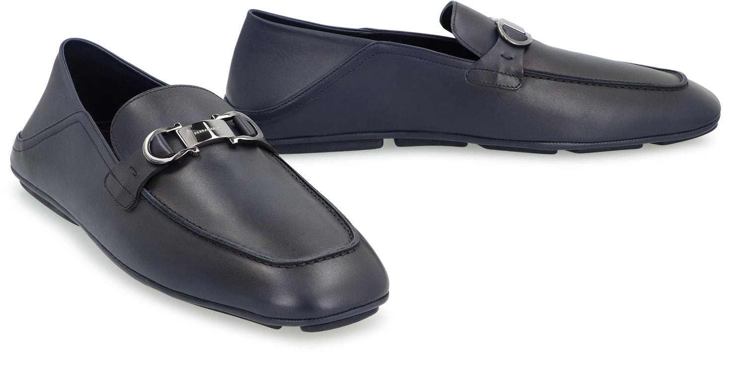 Ferragamo Gancini Hook Leather Loafers for Men - SS25