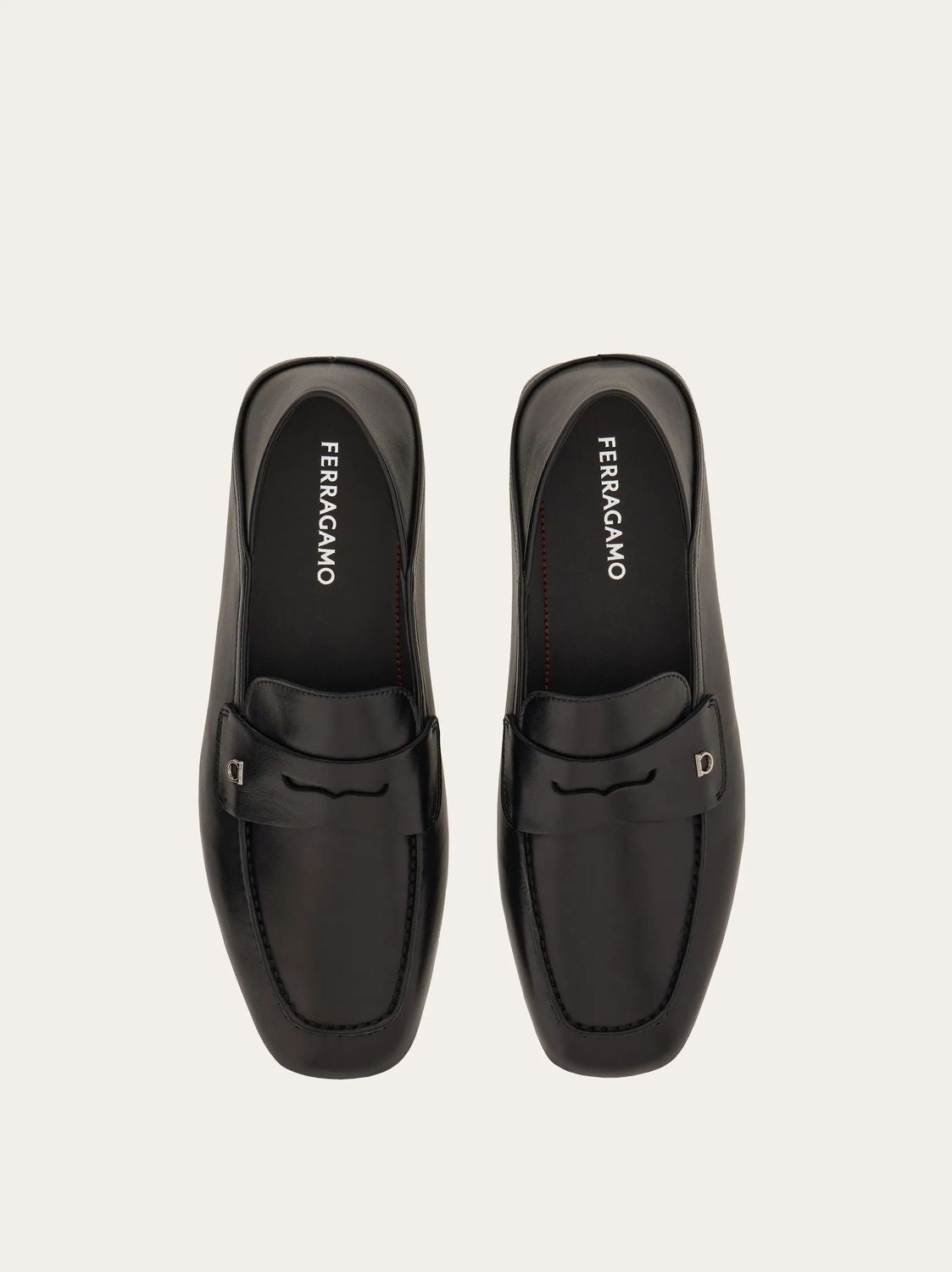 Ferragamo Men's Moccasin with Fur Adornment and Gancini Hook