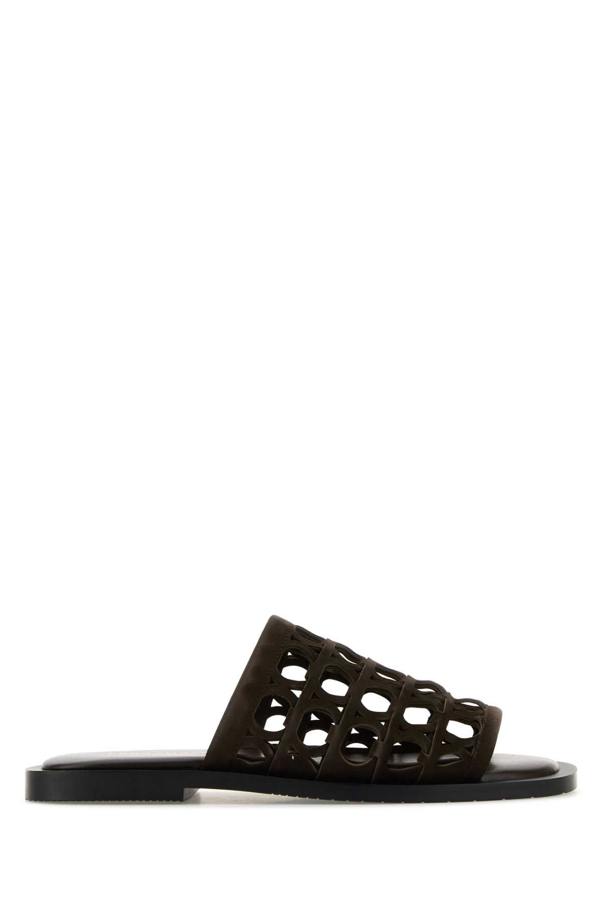 Ferragamo Men's Suede Barbados Slippers - SS25 Collection