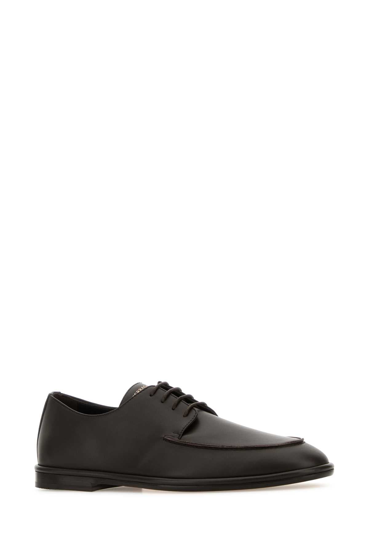 Ferragamo Leather Blade 2 Lace-Up Shoes for Men
