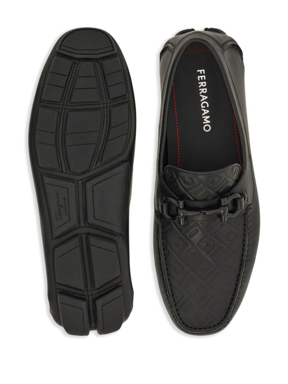 Ferragamo Gancini Hook Monogram Driving Loafers - SS25