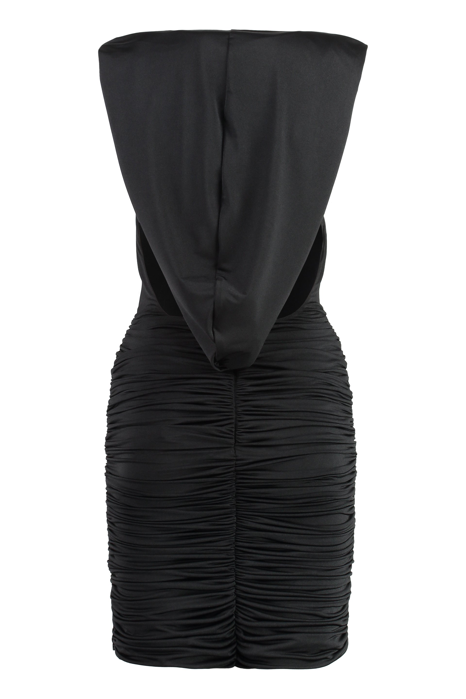 GIUSEPPE DI MORABITO Hooded Draped Dress with Gathered Sides