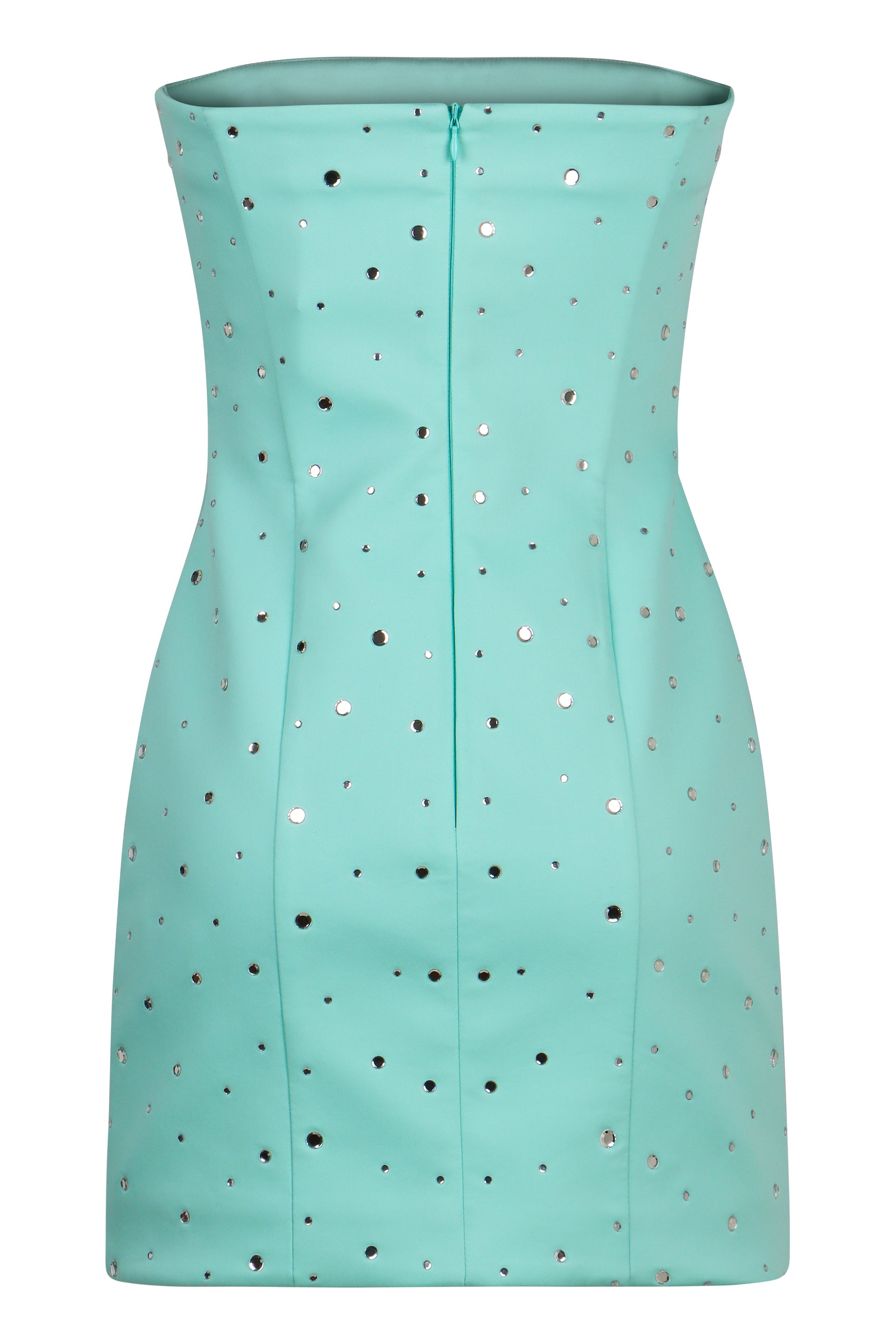 GIUSEPPE DI MORABITO Rhinestone-Embellished Slim Fit Cotton Mini Dress