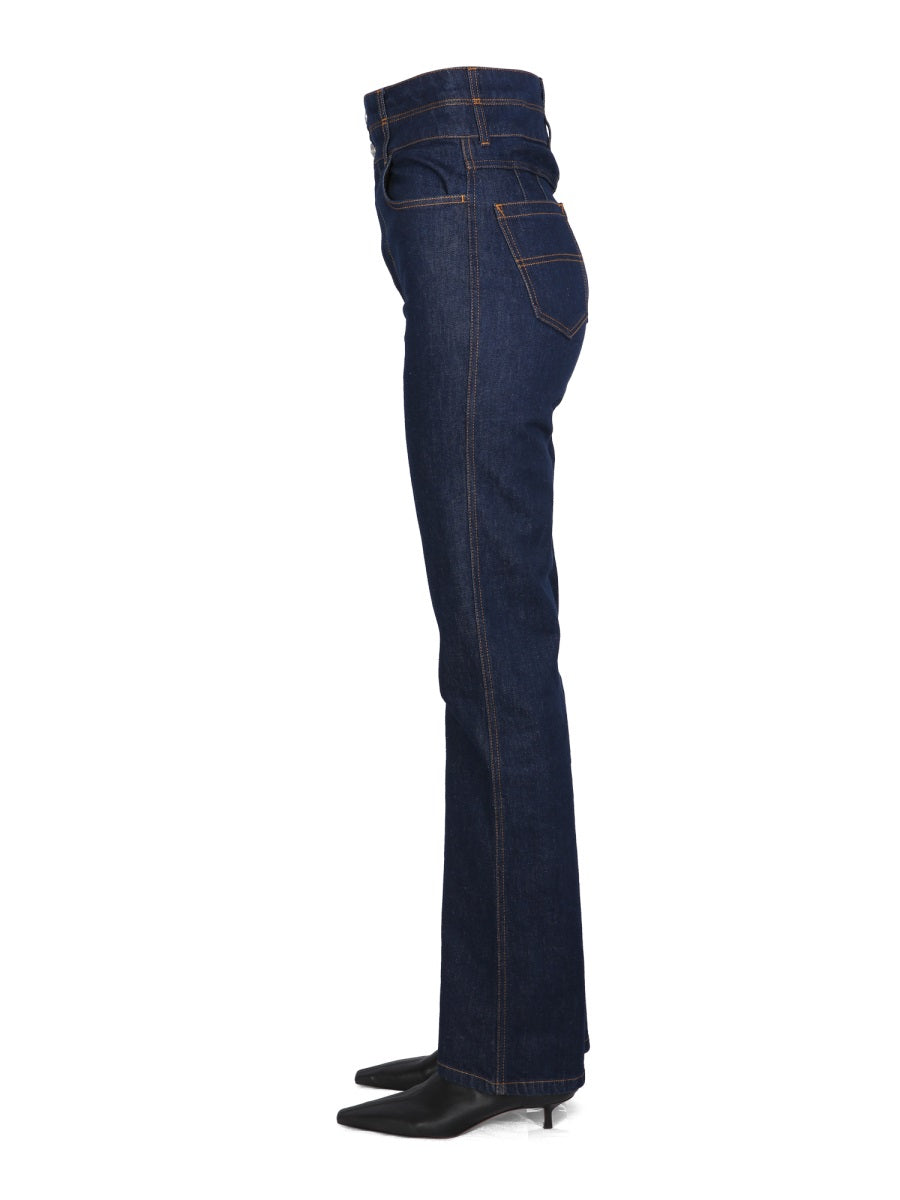 PHILOSOPHY DI LORENZO SERAFINI Comfort Denim Jeans with Two-Strap Detail - Medium