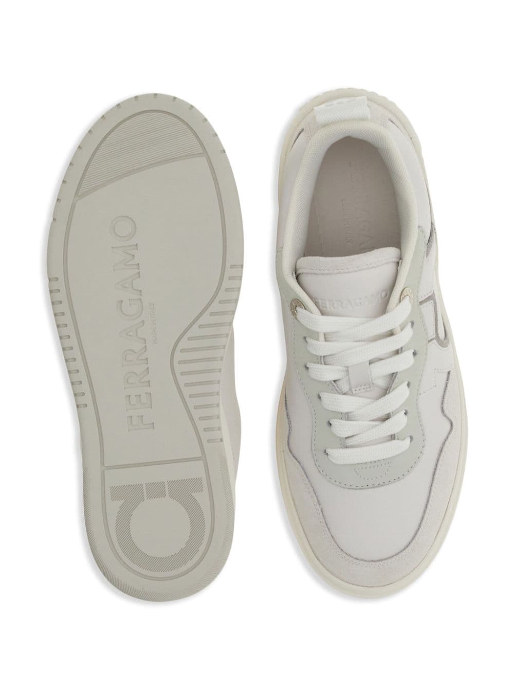 Ferragamo Gancini Hook Leather Sneakers for Women