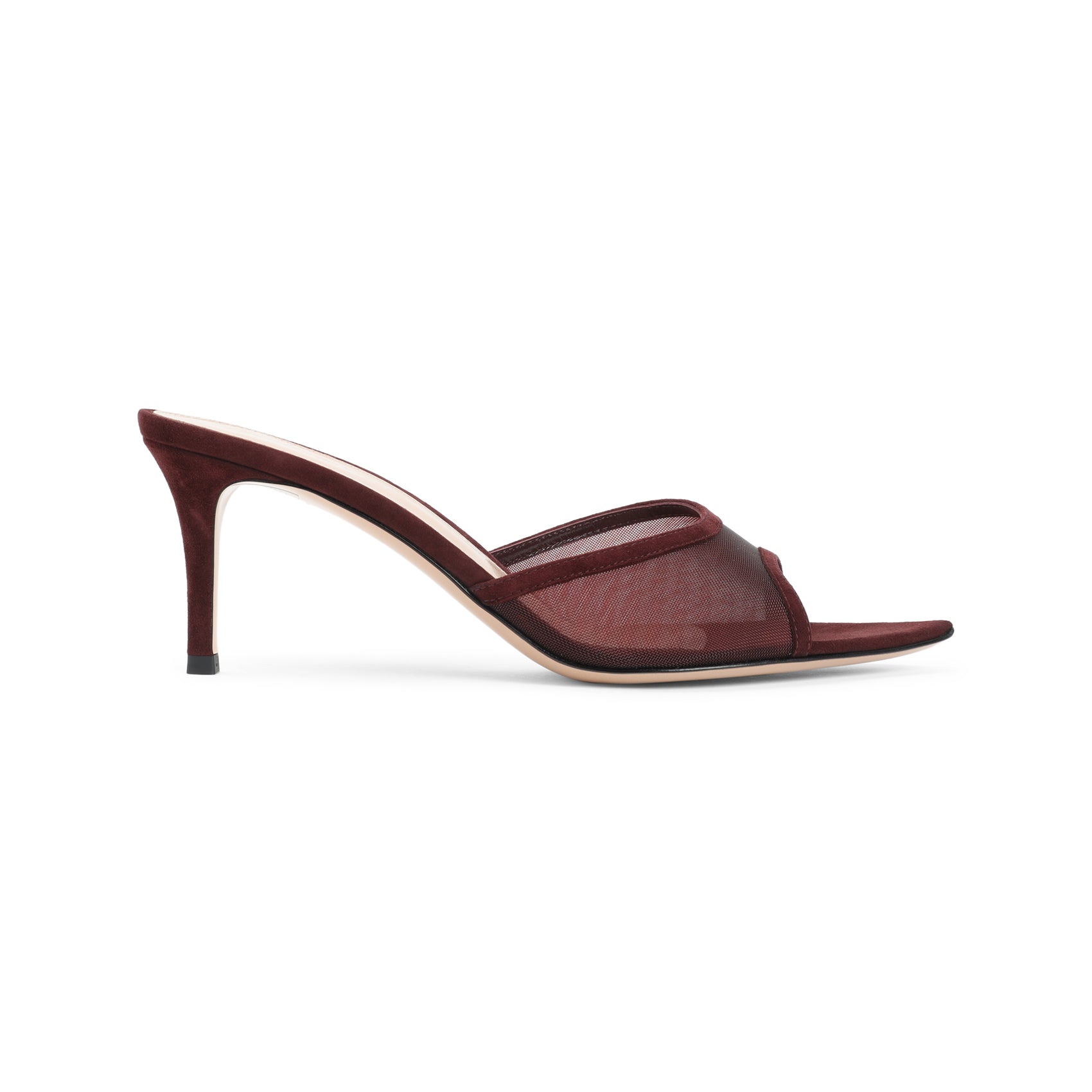 GIANVITO ROSSI Elle 70 Flat Suede Mules