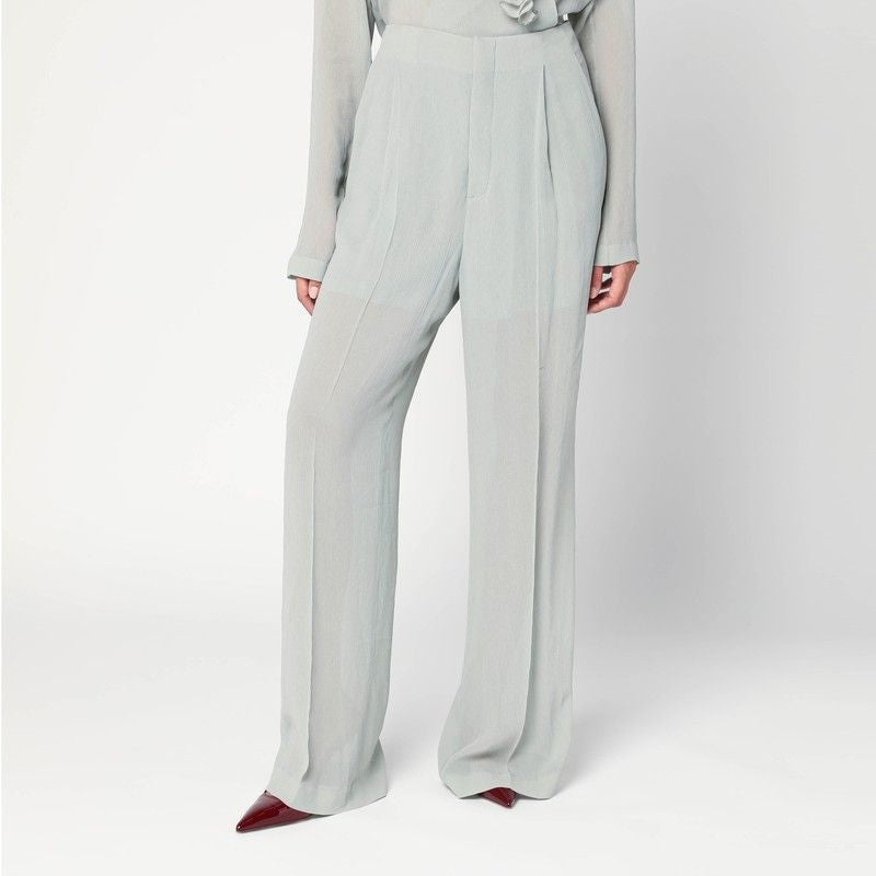 ALBERTA FERRETI Elegant Palazzo Pants with Creased Detailing