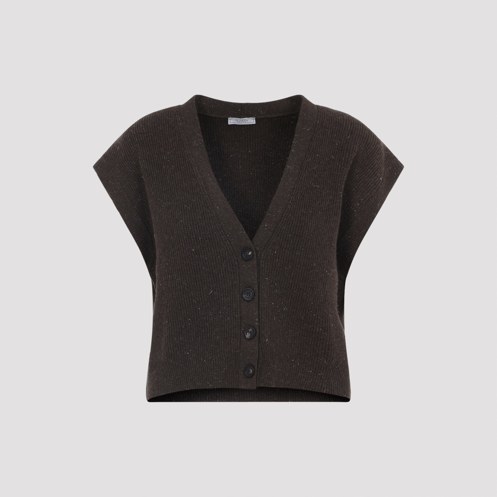 PESERICO Lurex Knit Cardigan for Men - FW25