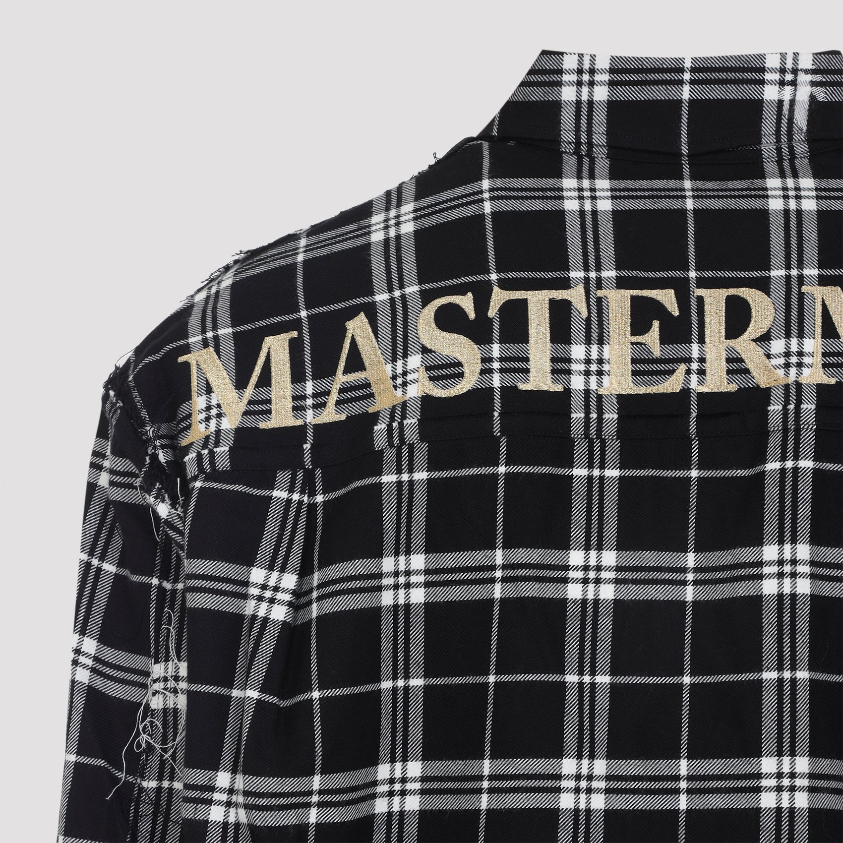 MASTERMIND WORLD Reversible Raw Edge Plaid Shirt for Men
