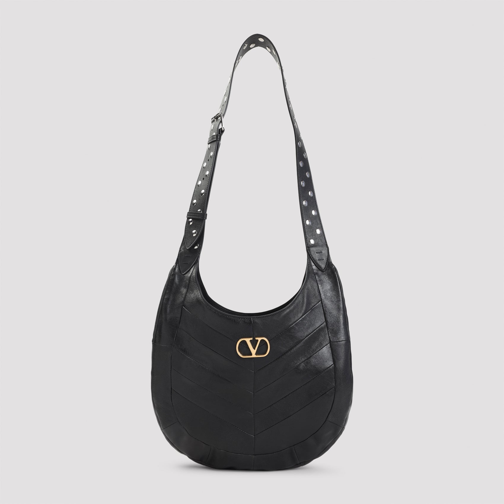 VALENTINO GARAVANI Lambskin Hobo Handbag - W:34cm H:26cm D:6cm