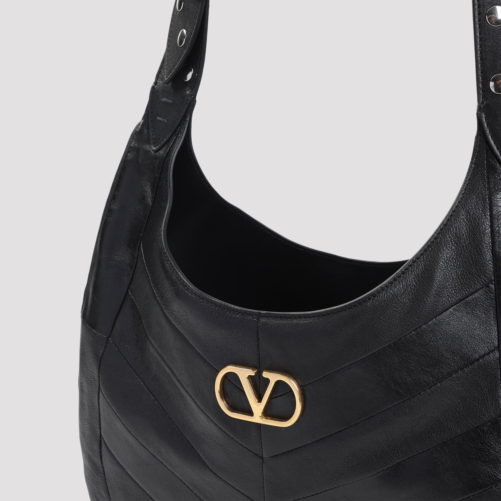 VALENTINO GARAVANI Lambskin Hobo Handbag - W:34cm H:26cm D:6cm