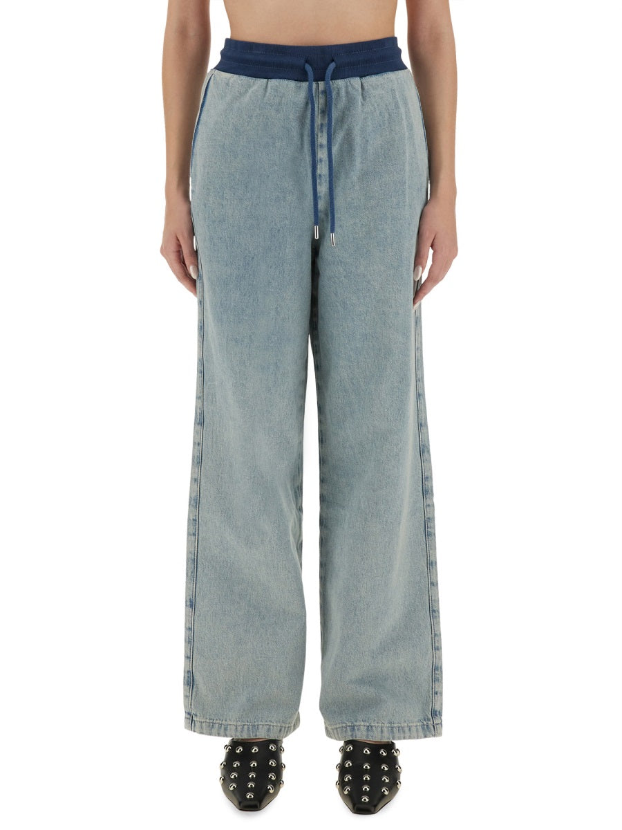 MOSCHINO JEANS Wide Leg Denim Jeans - Size S