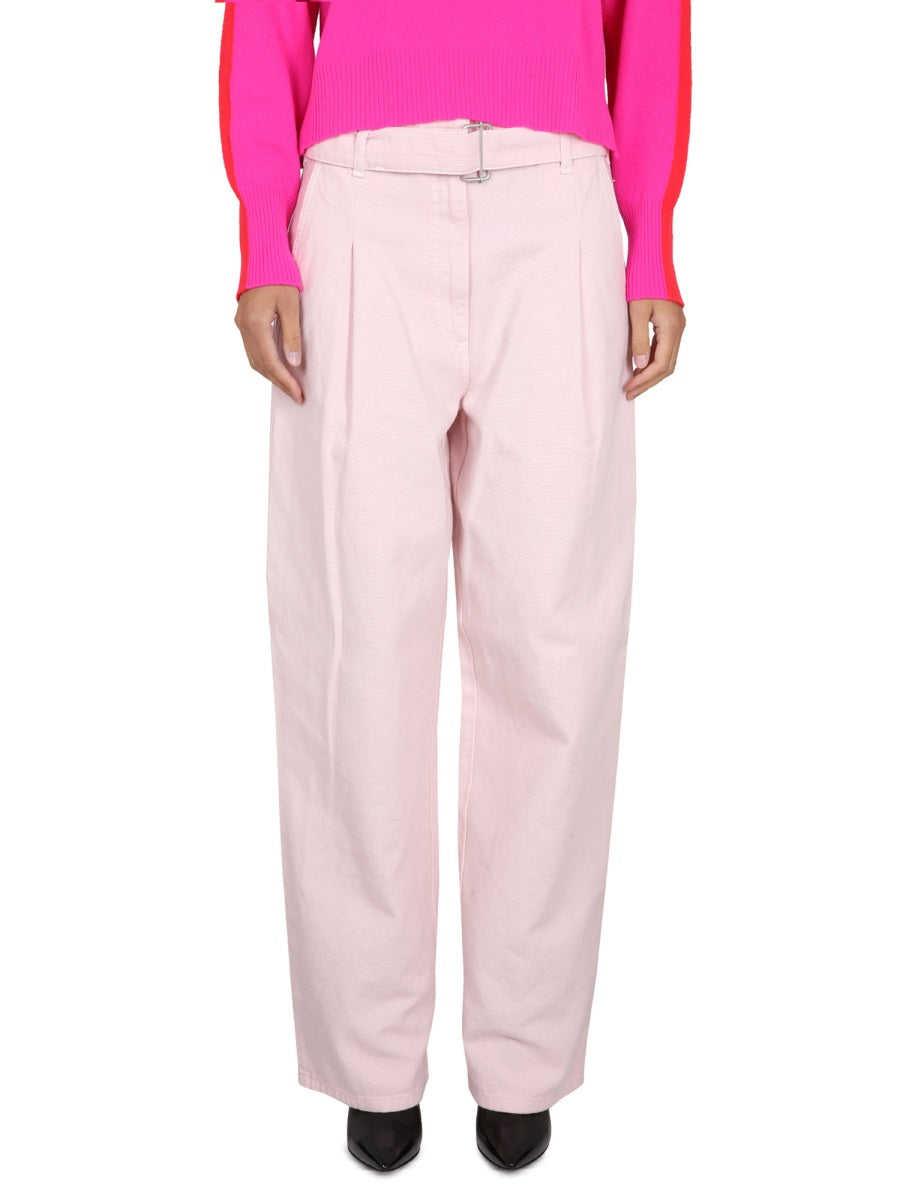 PHILOSOPHY DI LORENZO SERAFINI Denim Pants with Button and Belt Closure