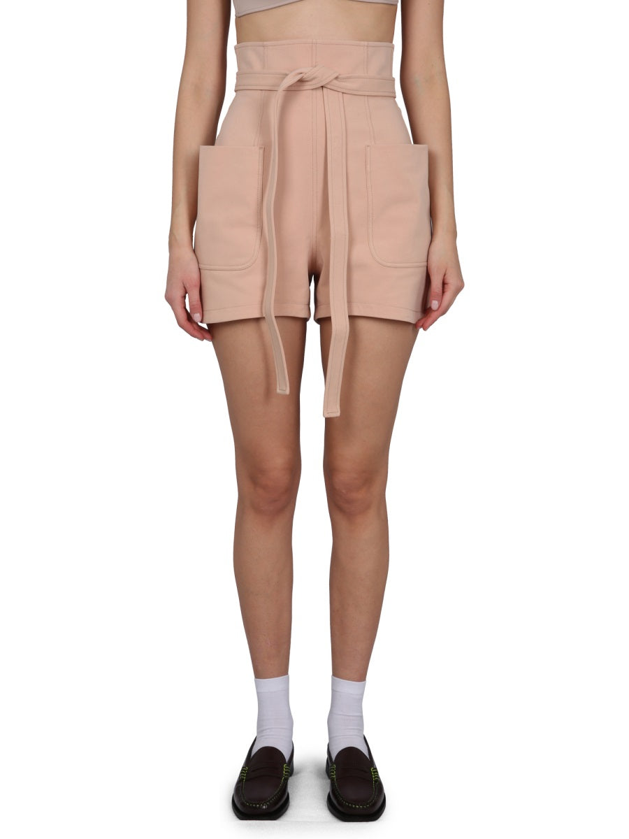 PHILOSOPHY DI LORENZO SERAFINI High Waist Belted Shorts