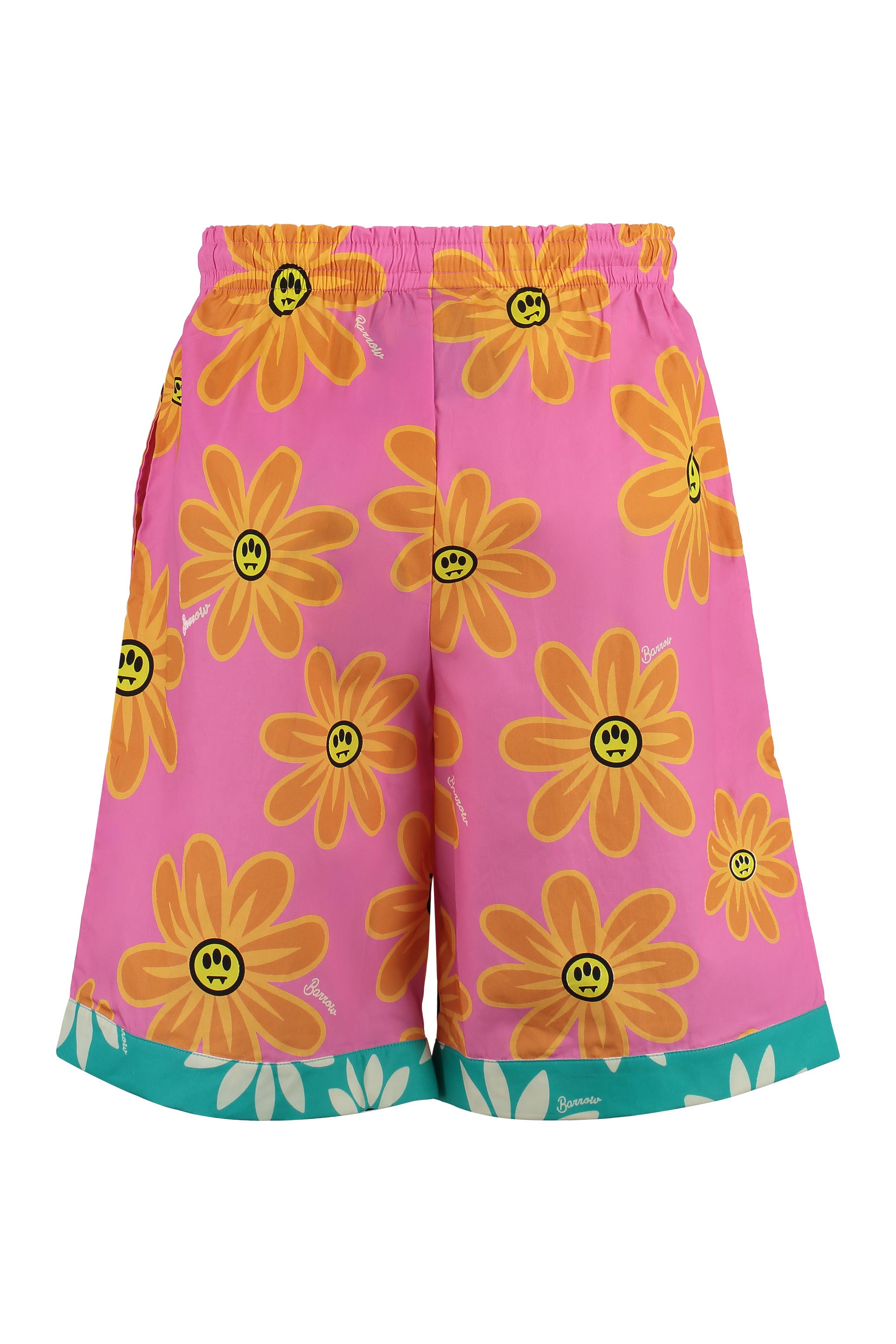BARROW Sunflower Print Bermuda Shorts