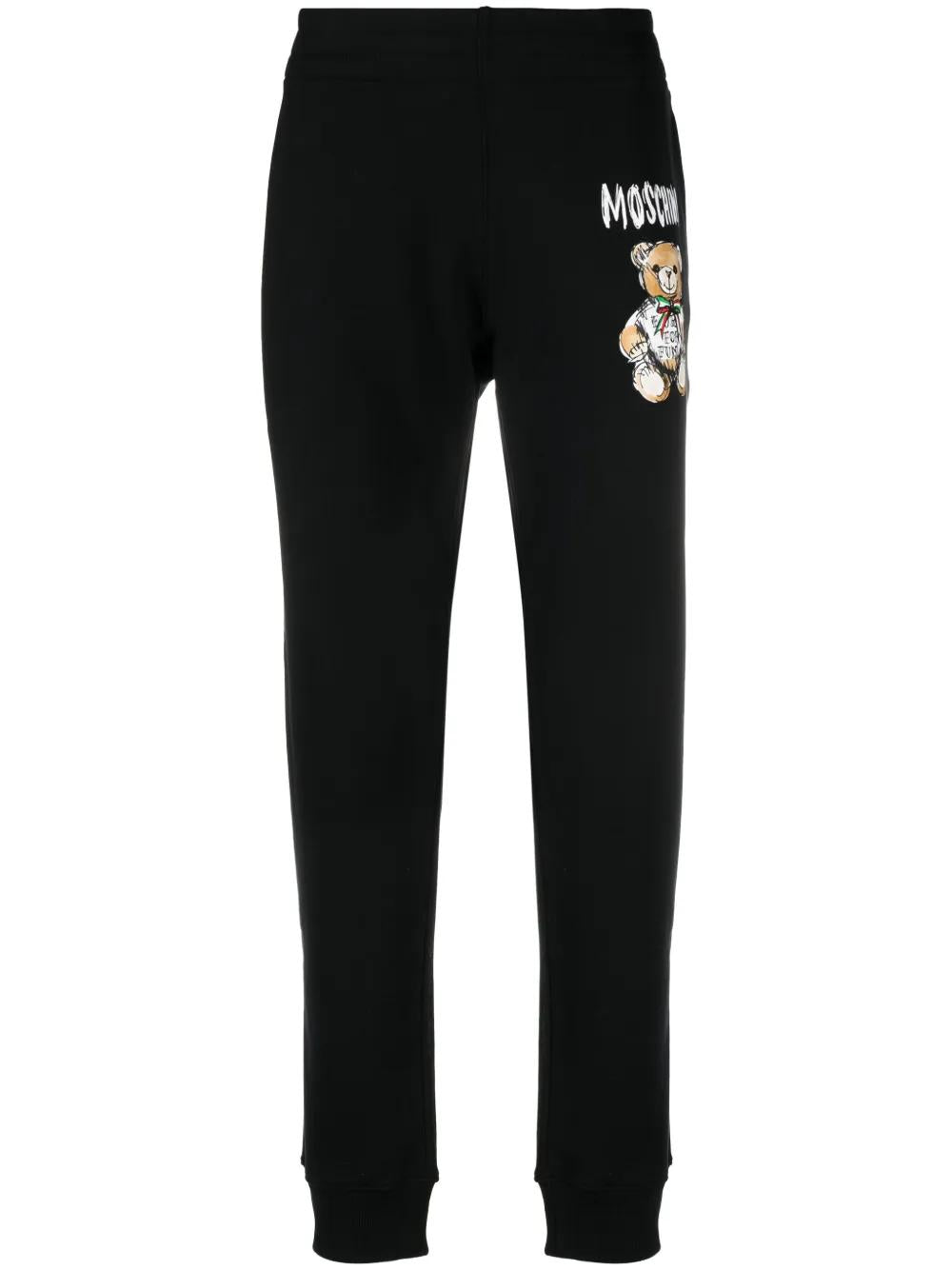MOSCHINO COUTURE Patterned Cotton Trousers for Men