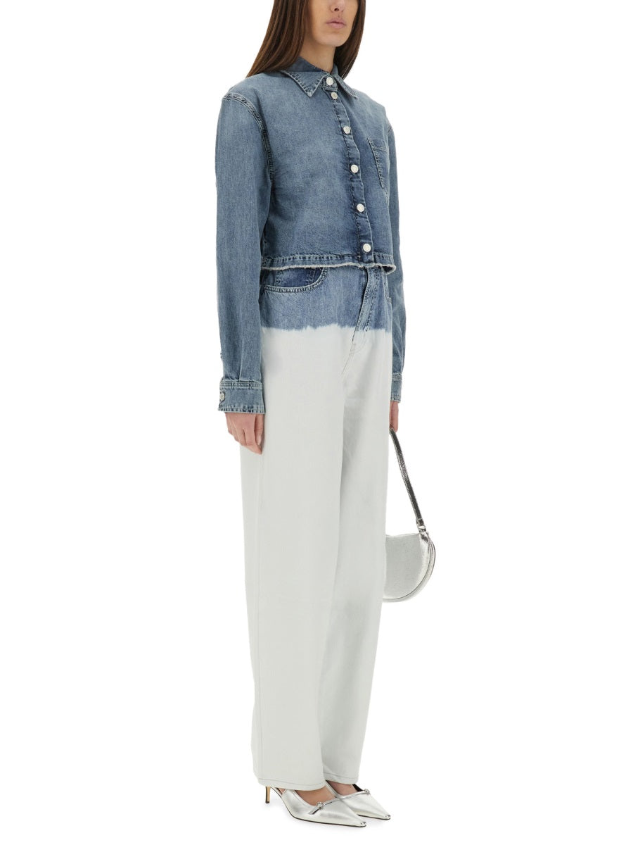 MOSCHINO JEANS Two-Colour Wide Fit Jeans - Size 26